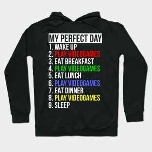 My Perfect Day / Video Games Funny Gamer design Hoodie